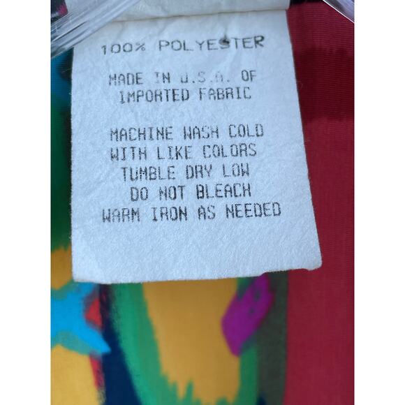 Vtg 80's 90's Robbie Sport multicolor short sleeve size 10 med - Picture 5 of 6